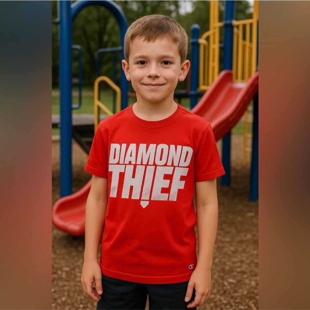 Xersion Red 'Diamond Thief' Graphic Tee